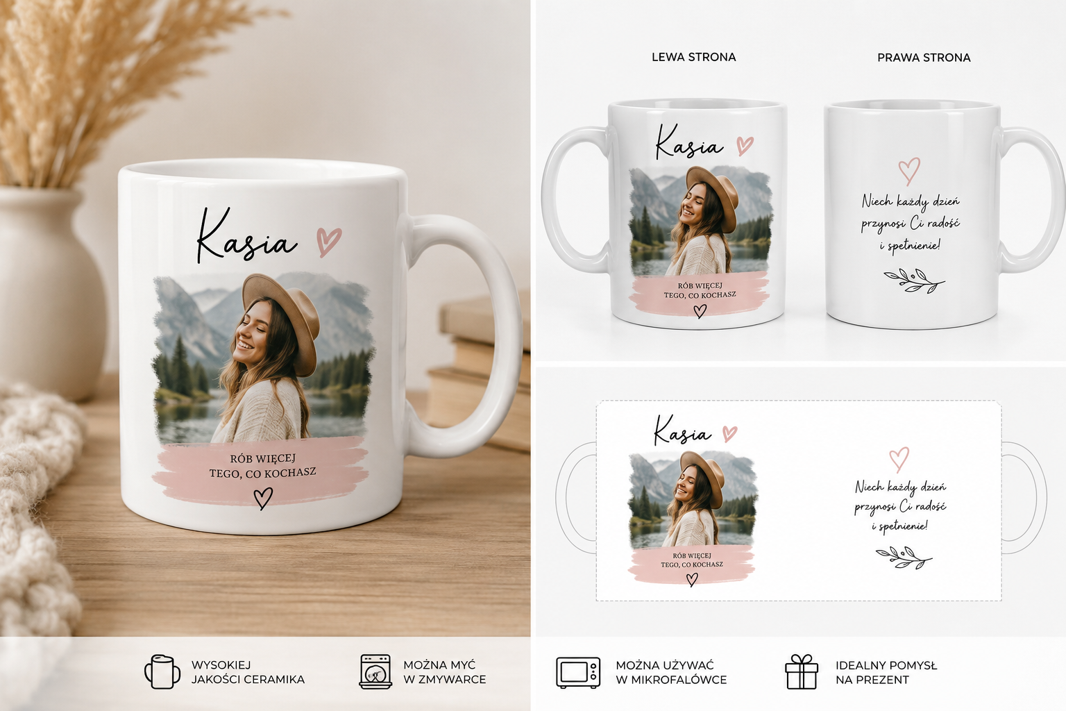 Personalizowany kubek ze zdjęciem i nadrukiem | Prezent ze zdjęciem