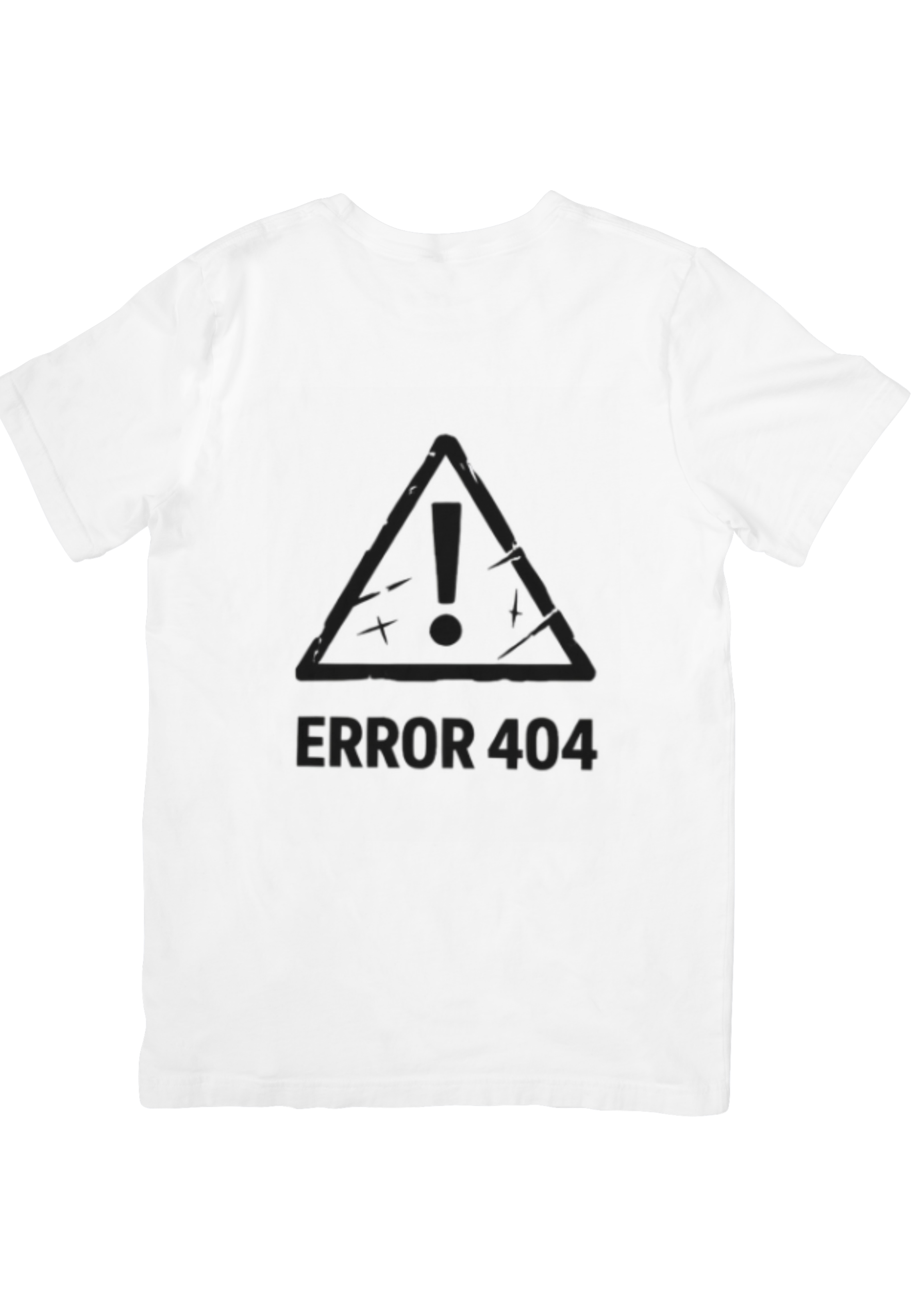 Error 404 – koszulka z symbolem ostrzeżenia
