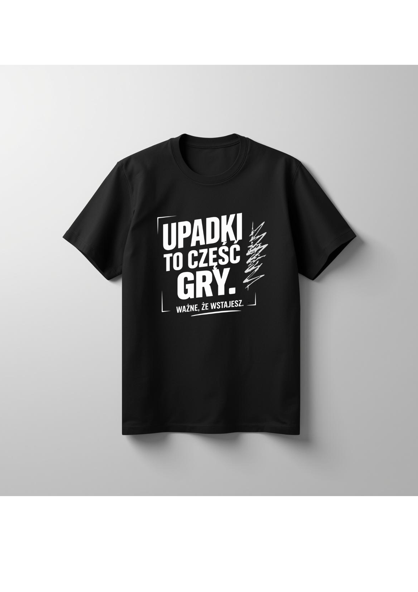 Upadki to część gry – koszulka motywacyjna